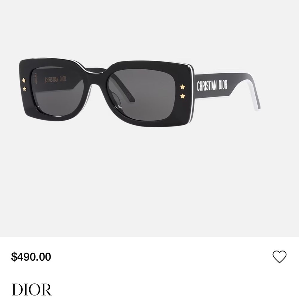 Dior Black Sunglasses with Gold Accents